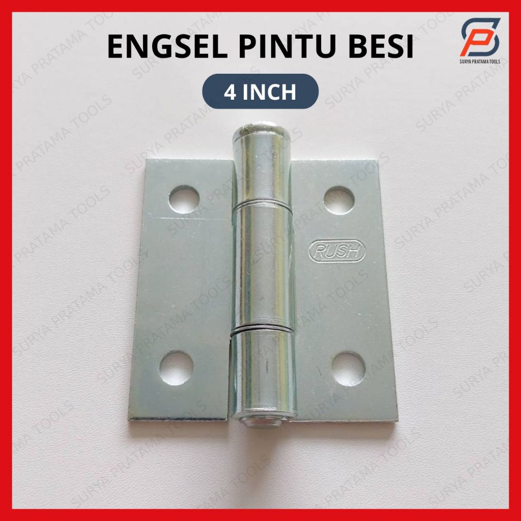 Engsel Pintu Besi Tebal 4" Engsel Las Holo 2 Lubang 4 Inch Minimalis Engsel Gudang 4 Inci