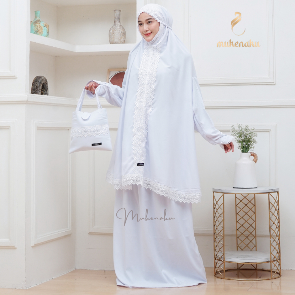 MUKENAKU - Mukena Potongan Berlengan MUMTAZA Mukena Setelan Haji dan Umroh mukena haji mukena umroh 