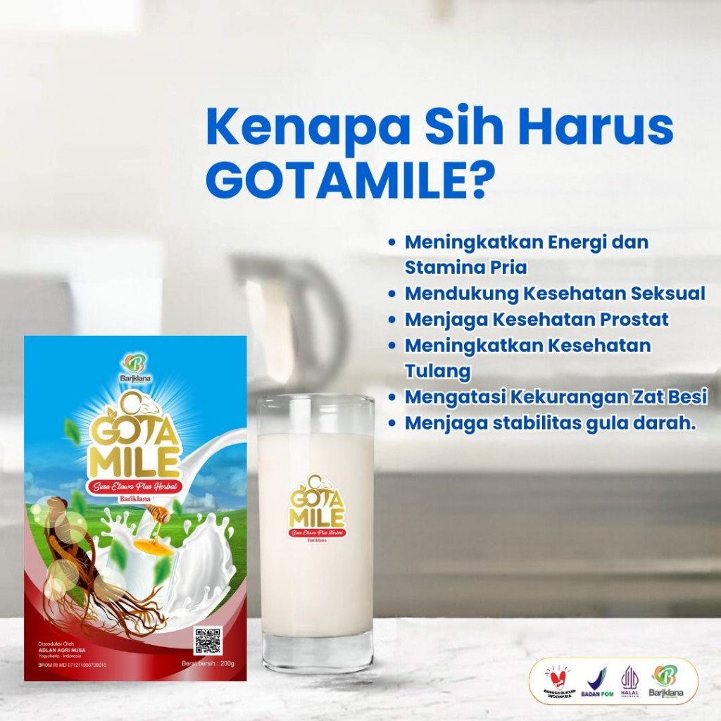 

[GOTAMILE SUSU ETAWA PLUS GINSENG] [ PAKET MURAH Isi 6 BOX ] - [ASLI ORIGINAL 100%] MENJAGA STAMINA PRIA - OTOT KUAT BALUNG WESI [ EXPIRED LAMA]