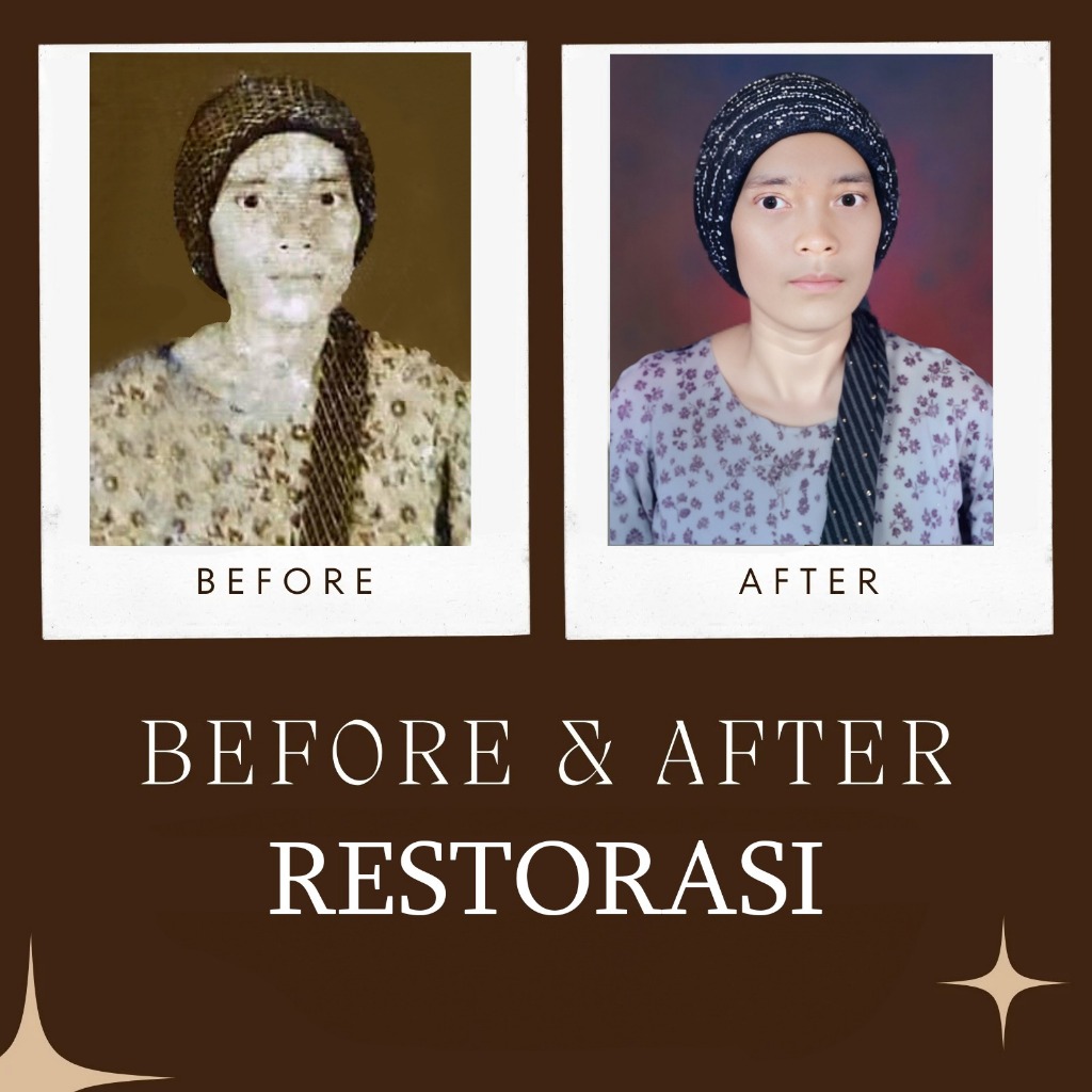 PREMIUM EDITING RESTORASI FOTO JADUL/RESTORASI FOTO RUSAK/RESTORASI FOTO BLUR/RESTORASI FOTO LAWAS/R
