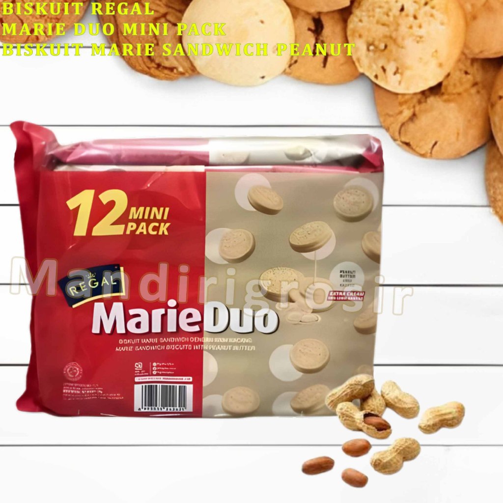 

Biskuit Marie Duo Mini Pack * Biskuit Regal * Biskuit Marie Sandwich Rasa Peanut * 20gr