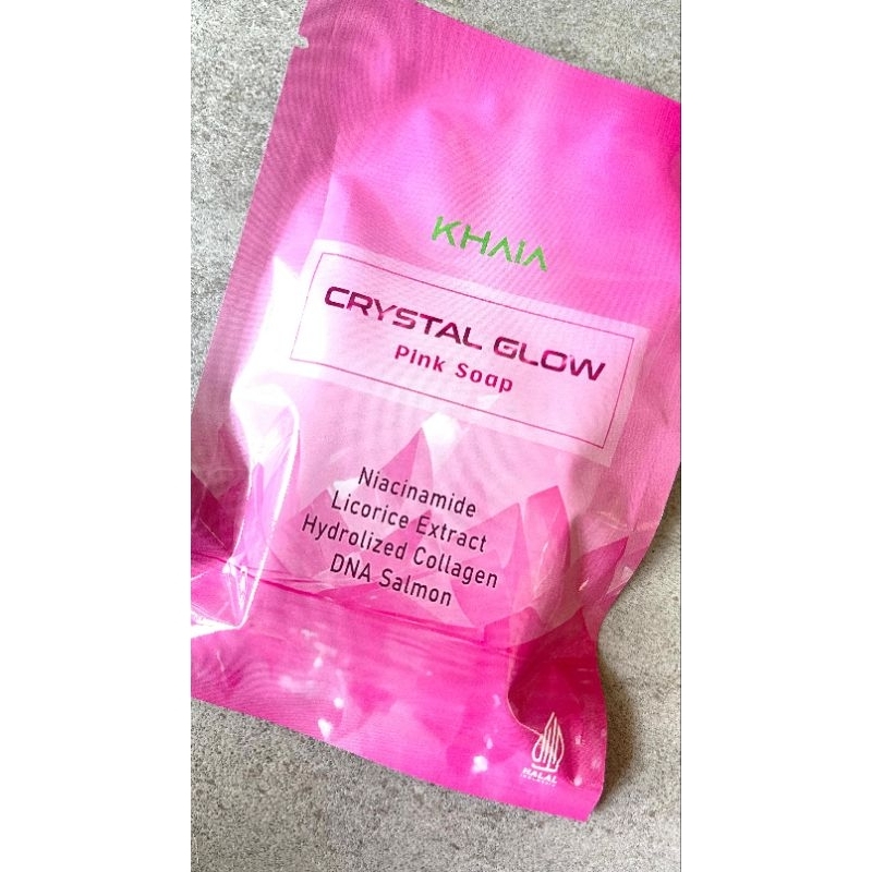 KHAIA Crystal Glow Pink Soap Extract Licorice Hydrolyzed Collagen DNA Salmon