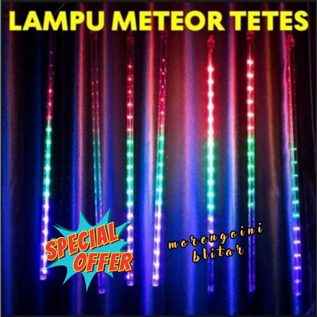 Lampu Tetes Pelangi / Lampu Meteor Led RGB | SATUAN