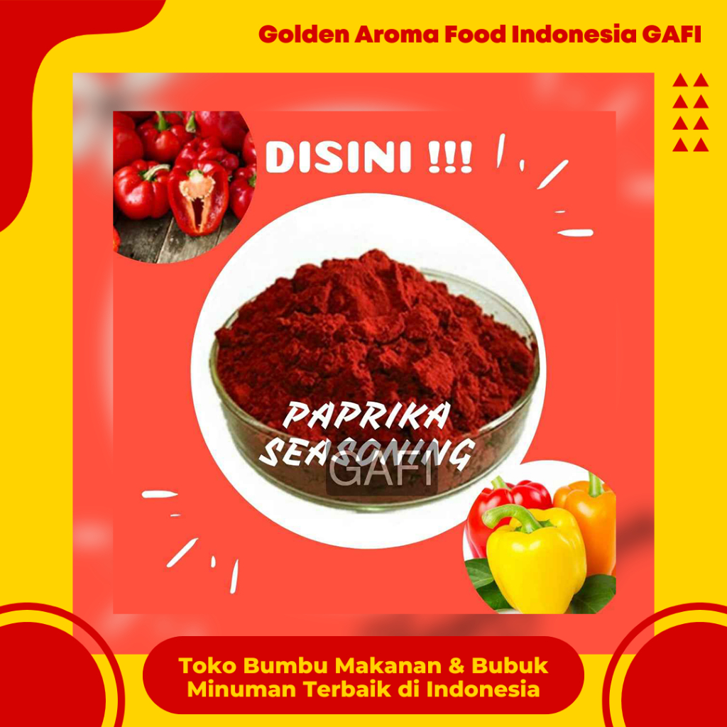 

Bumbu Tabur Paprika Seasoning 1Kg Enak Gurih Murah Bubuk Tabur Paprika