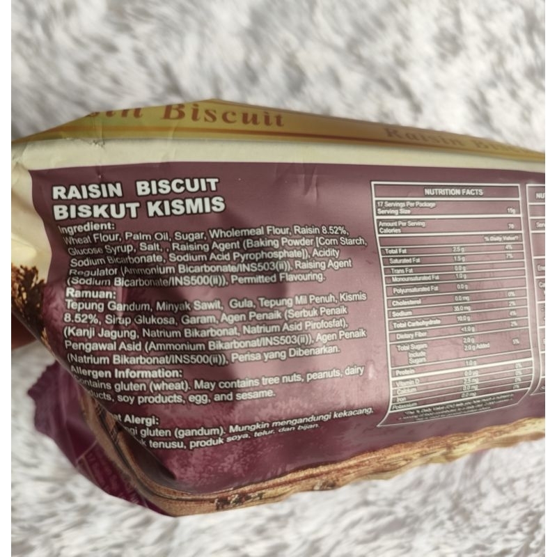 

Lezatoz_Genz My Bizcuit Biskuit Gandum Raisin/Coklat 250 Gr