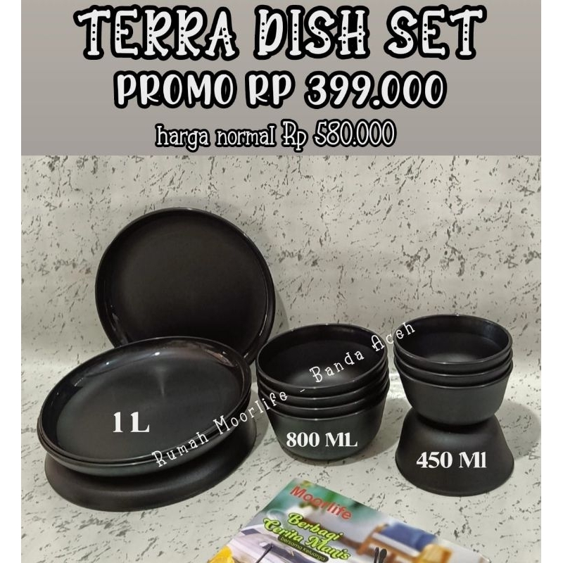 Piring set Moorlife lengkap 12pc (Terra Dish set)