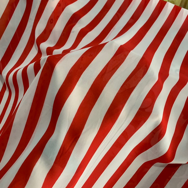 kain ceruty motif salur  - kain ceruty premium - kain sifon motif