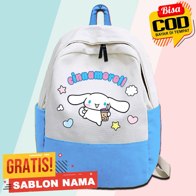 Tas Ransel Anak Cinnamorol X Chatime Booba / Tas Gendong Anak Sekolah TK SD Ngaji Laki Laki & Peremp