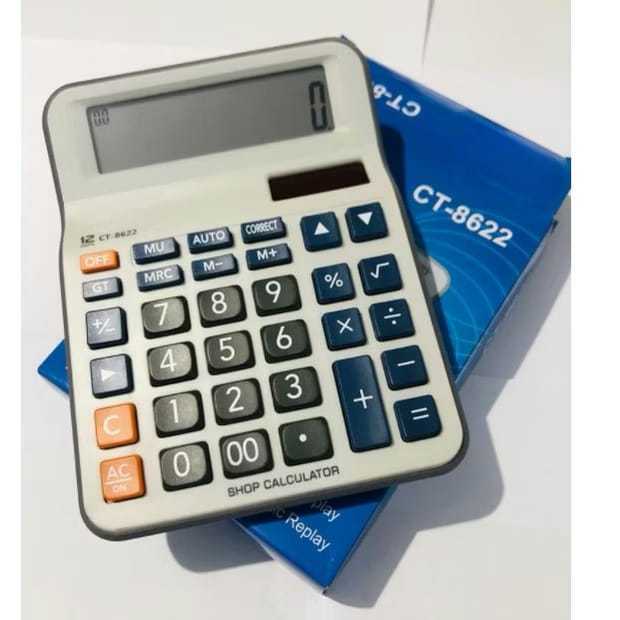 

Calculator Kalkulator Dagang 12 Digit SDC 8622 CT8622 Warna Putih Cantik CT