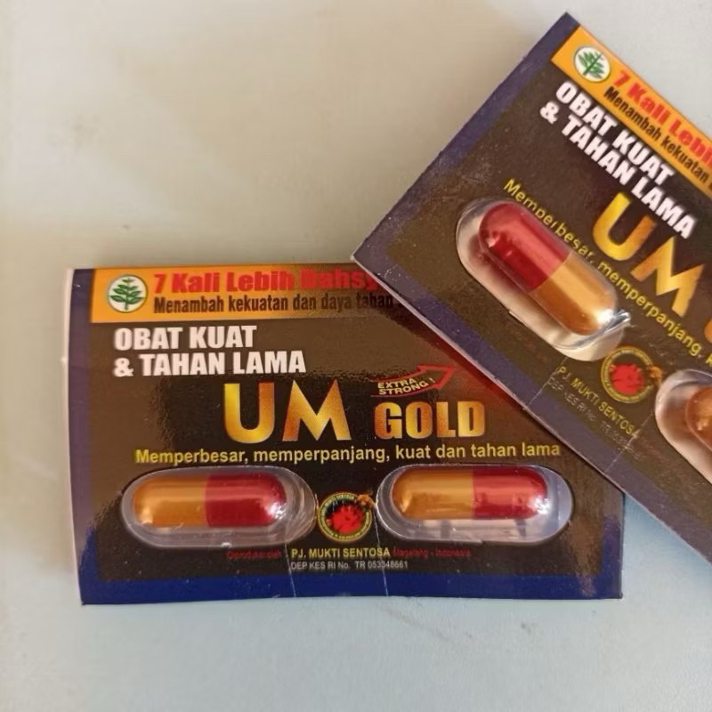 KAPSUL UM GOLD (1SACSET) STAMINA PRIA 40+ OBAT KUAT OBAT TAHAN LAMA OBAT EJAKULASI DINI
