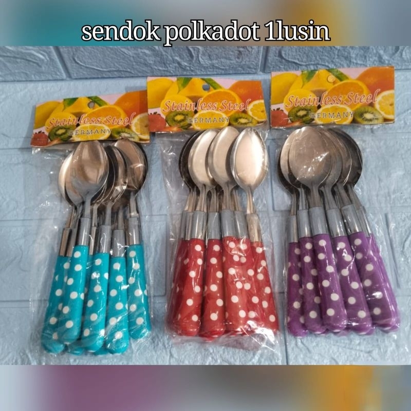 Sendok polkadot 12pcs