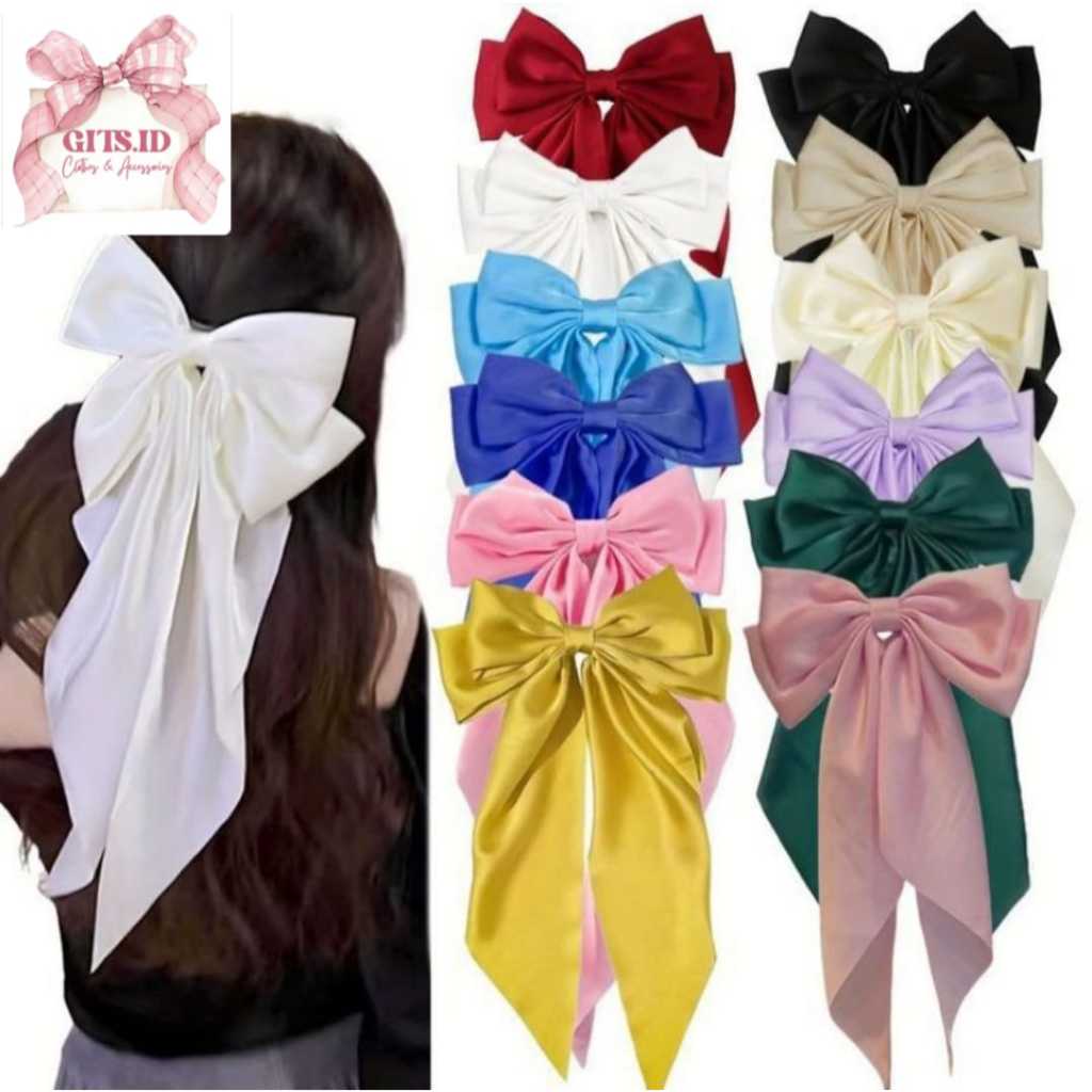 Jepit Rambut Pita Ikat Rambut Korea Model Pita Panjang Murah