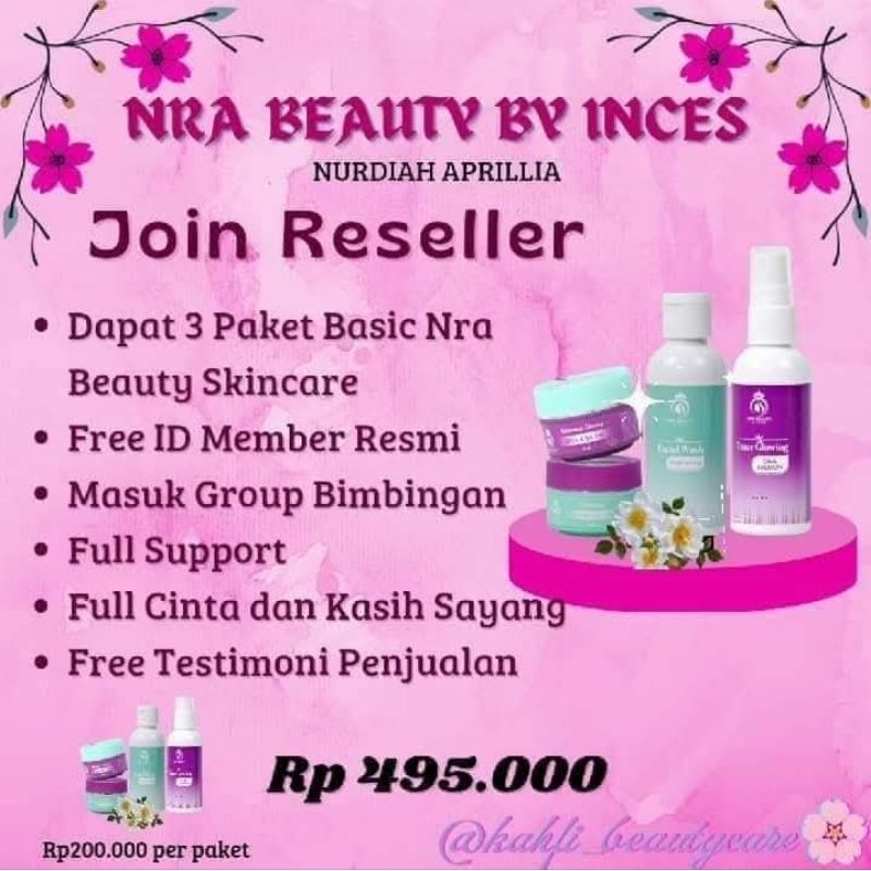paket hemat 3 paket besic nra beauty by inces free lip serum