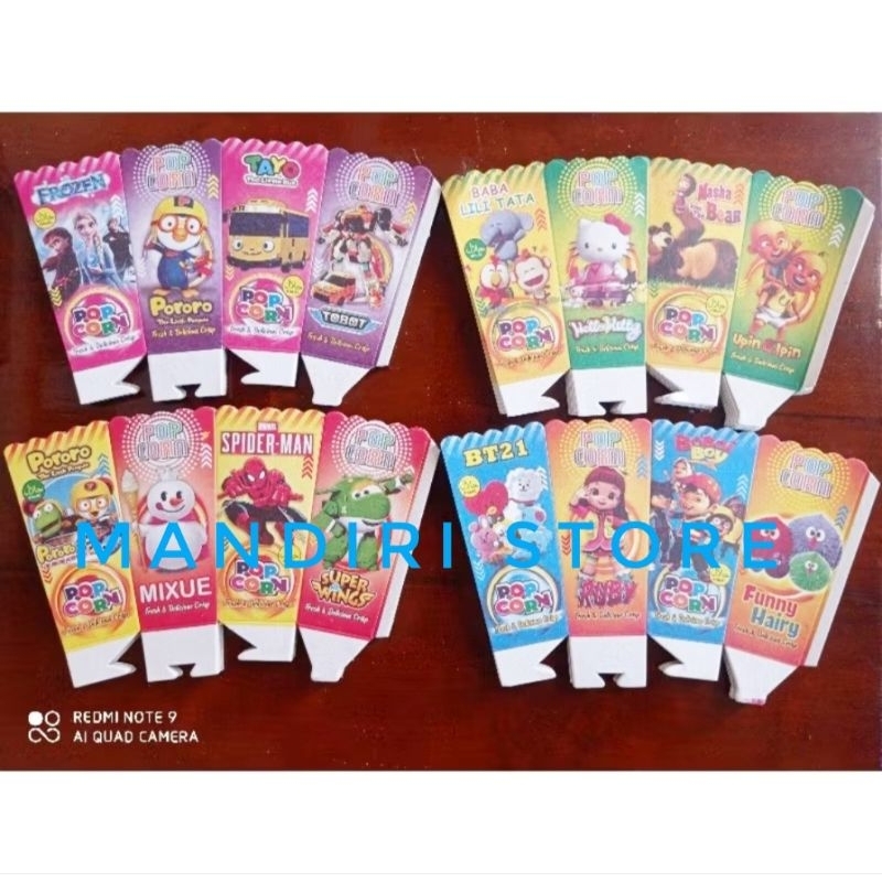 

Dus Bungkus Kemasan Popcorn Motif Warna Ukuran 12x6 Isi 100 Lembar