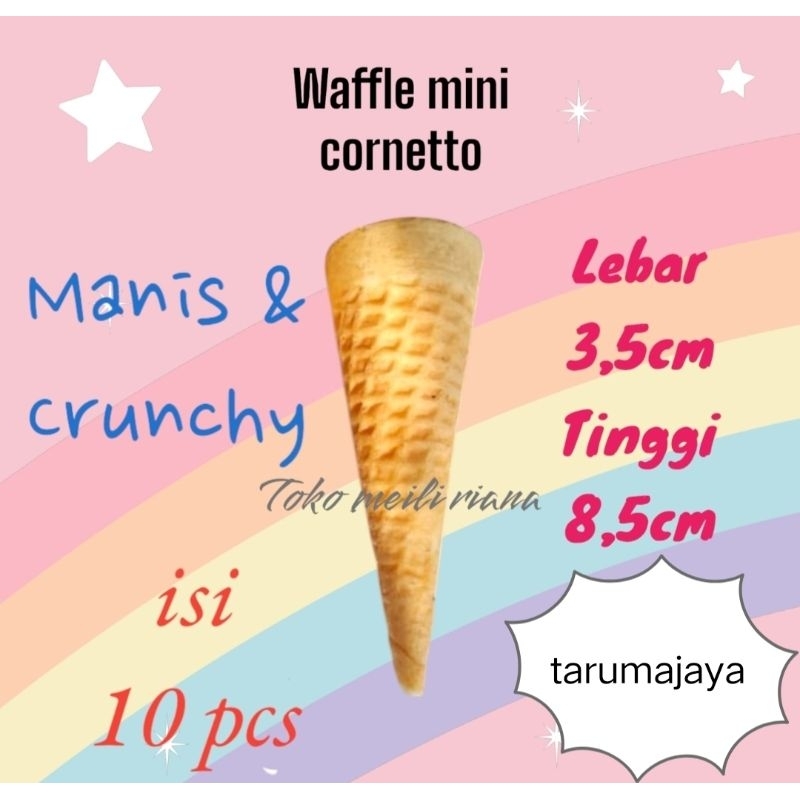 

waffle mini Cornetto isi 10 pcs waffle ice cream contong eskrim es krim Kon eskrim wadah ice cream sugar cone