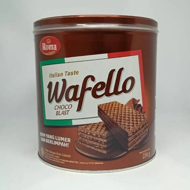 

Wafello Wafer Coklat kemasan kaleng