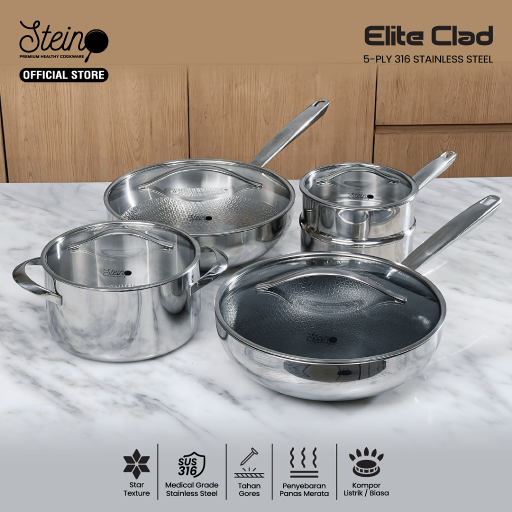 STEIN Elite Clad Complete Set - Wajan Set Stainless Steel