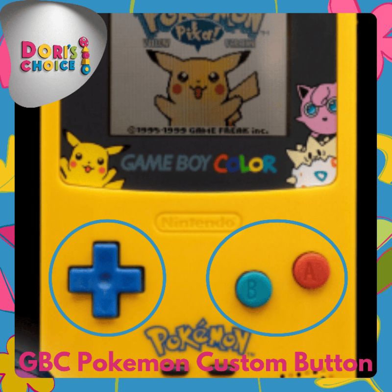 Pokémon Game Boy Color Custom Button GBC - Collector Pokemon edition
