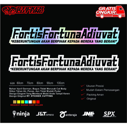 

Sticker Satuan Kecil Fortis Fortuna Adiuvat -Sudah Cutting -Anti Luntur -Tinggal Tempel