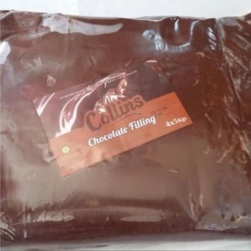 1 dus collins coklat filling 5kg/ selai coklat