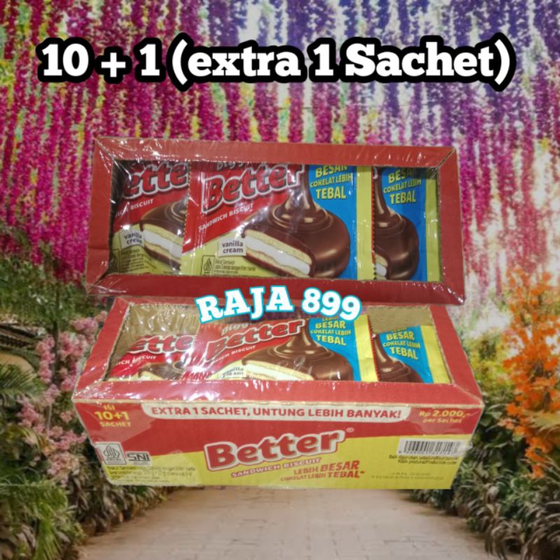 

BIGGER BETTER SANDWICH BISCUIT 1 PACK ISI 10 | BISKUIT CREAM VANILA 27GR