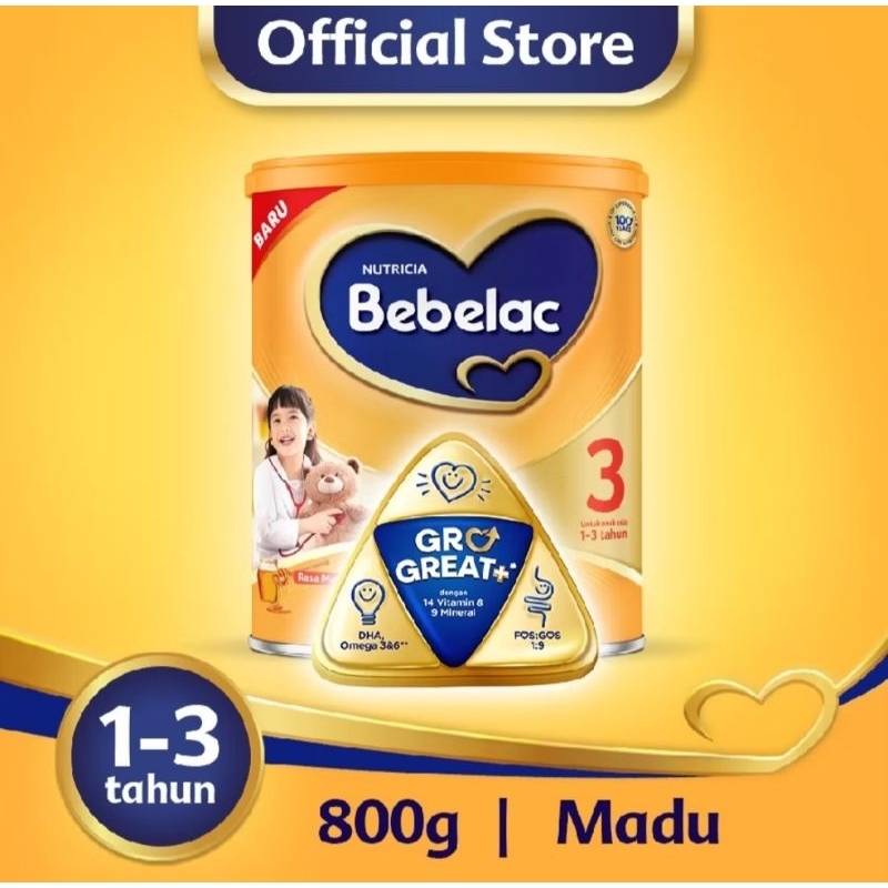 

Susu Bebelac 3 Rasa Vanila/Madu 800 gram