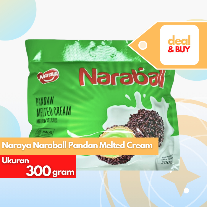 

Naraya Naraball Pandan/ Wafer Salut Kukis Rasa Pandan 300g