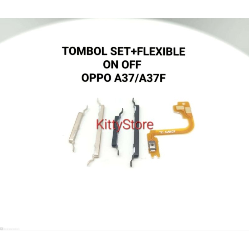 Tombol on off/ Tombol Volume/ Tombol Luar + Flexible on off volume Oppo A37/ Oppo A37F fullset