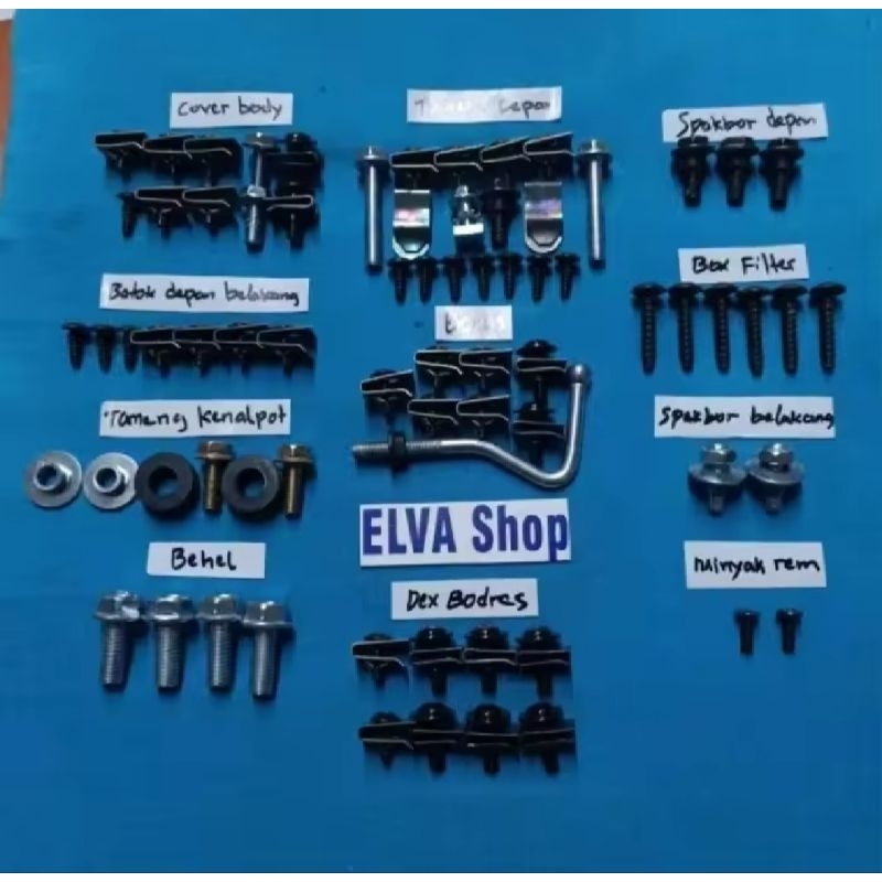 baut lengkap full set body beat karbu tahun 2008.2012 baut lengkap full set body beat karbu tahun 20