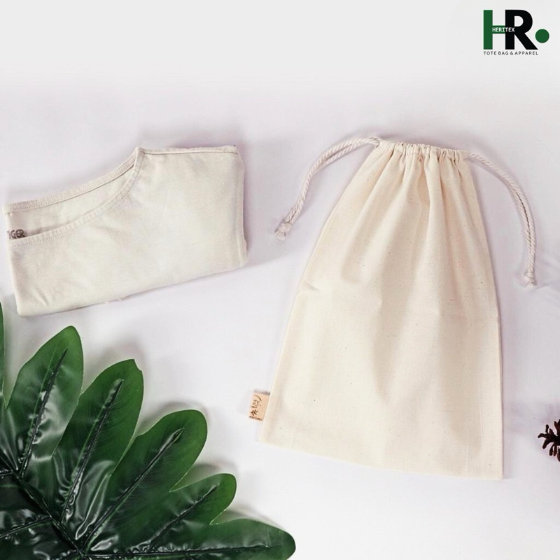 Pouch blacu besar heritex | pouch serut | POUCH BLACU BESAR SERUT