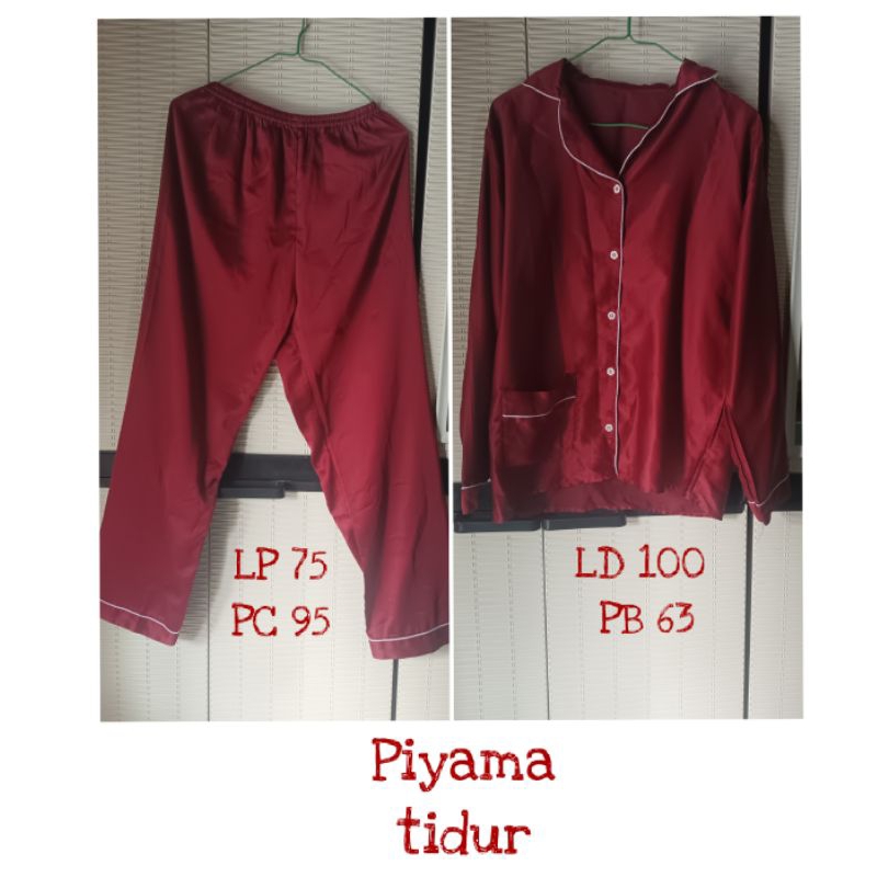 PRELOVED PIYAMA TIDUR WANITA/BAJU TIDUR WANITA