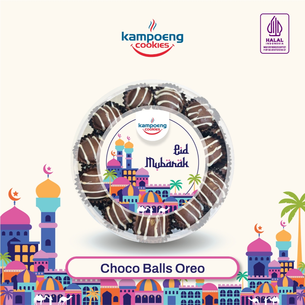 

Kue Kering Chocolate Balls Oreo Premium Kampoeng Cookies Lebaran Berat 500 gr