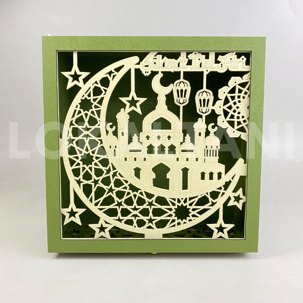 

Box Mdf Lebaran/ Lebaran Hampers Hardbox/ Box MDF Laser Cutting/ Hardbox Lebaran