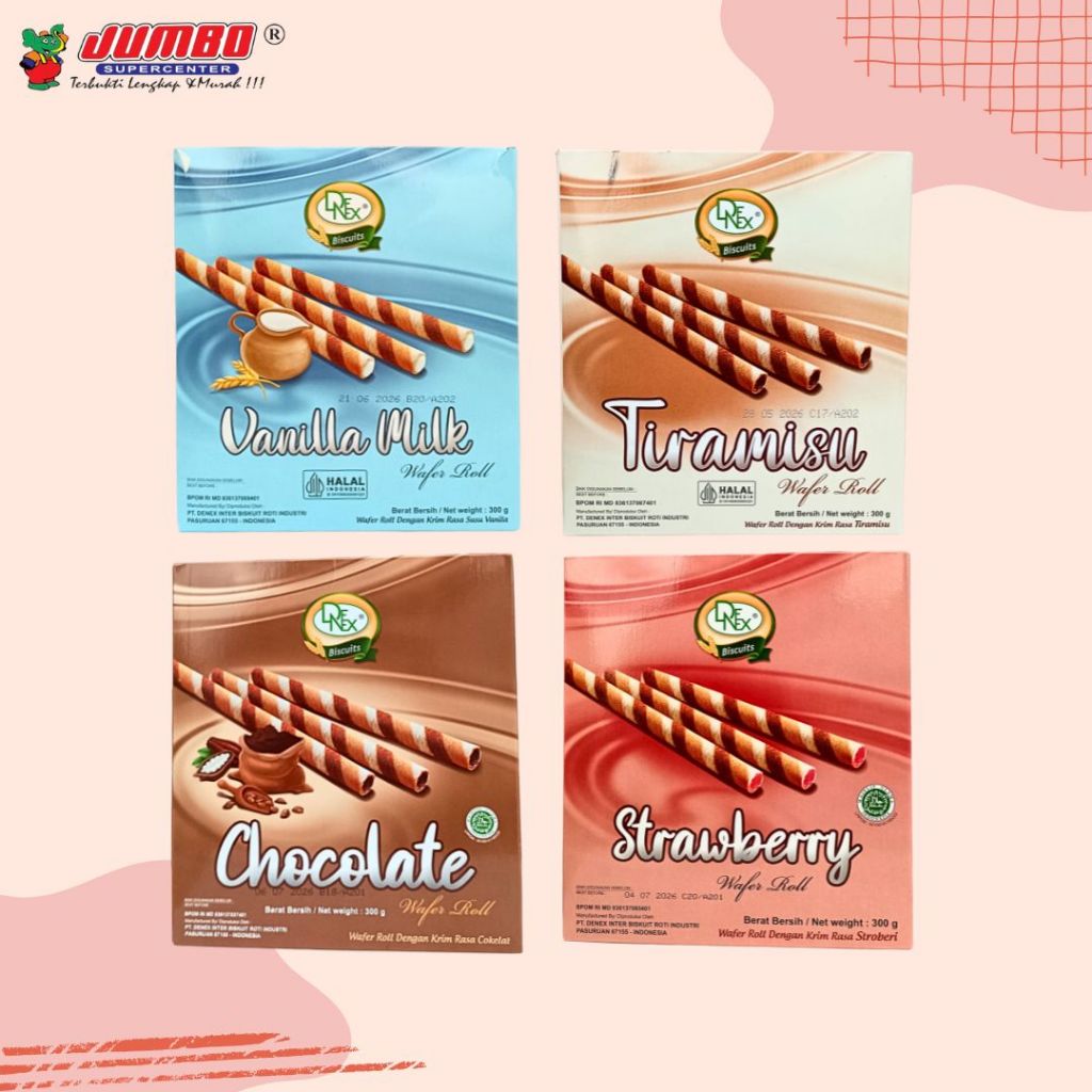 

Denex Wafer Roll Box 300g - Snack - Makanan Ringan