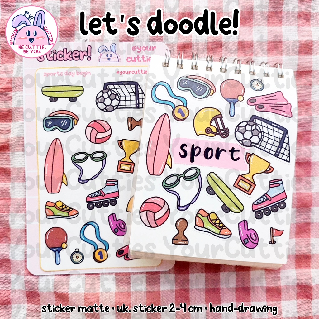 

[SHEET] STIKER SPORTS DAY OLAHRAGA KEGIATAN BOLA TENIS DOODLE JURNAL BUJO PLANNER LUCU MURAH
