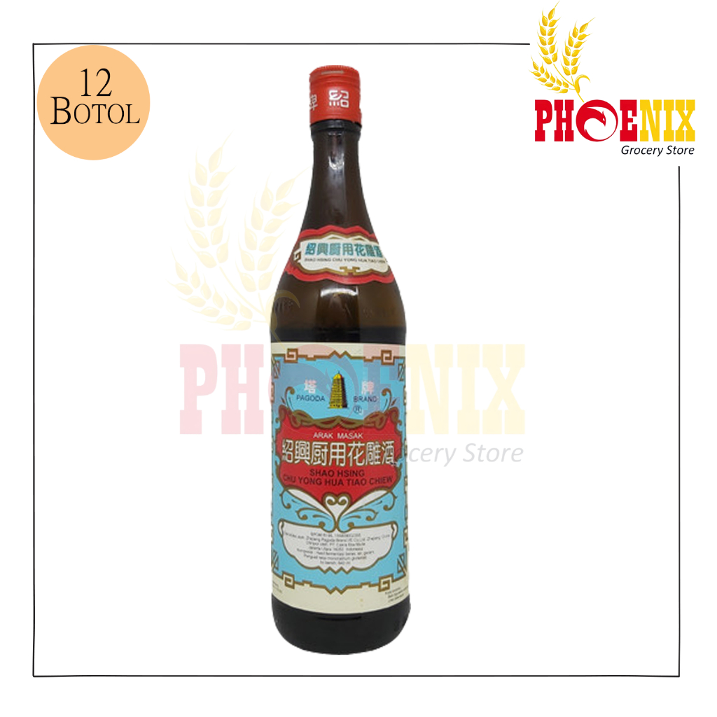 

Arak bumbu masak shao hsing Pagoda 12 botol @640ml