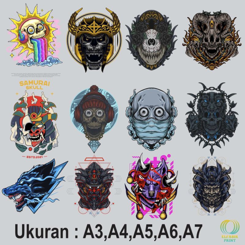 

Dtf Stiker Sablon Setrika Gambar Mecha Samurai 14 Ukuran A3 A4 A5 A6 A7 Tinggal Tempel Atau Press