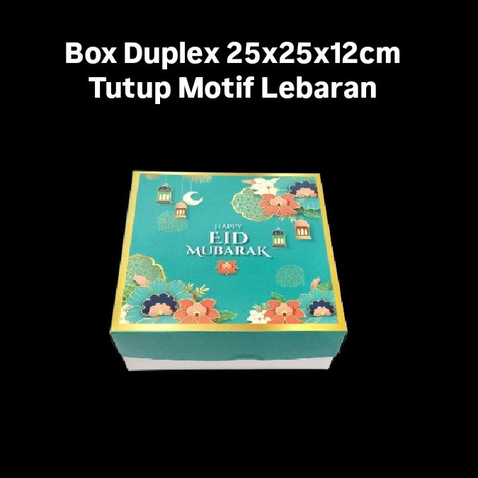 

(5 Pcs)Box Cake Eid Mubarak 25x25x12 Cm Dus Cake Tinggi Kotak Hampers Lebaran Idul Fitri
