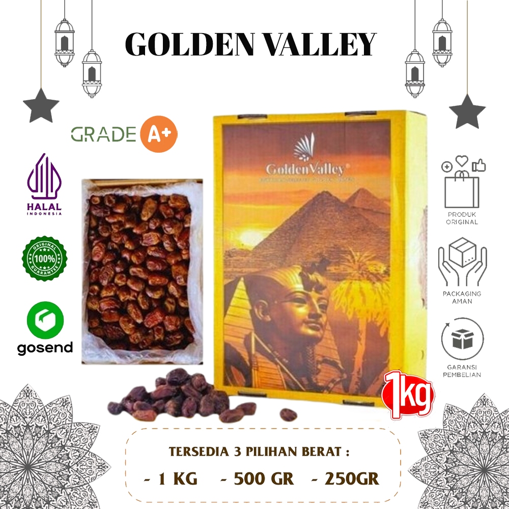 

Kurma Mesir Golden Valley 1kg Asli Oleh-oleh