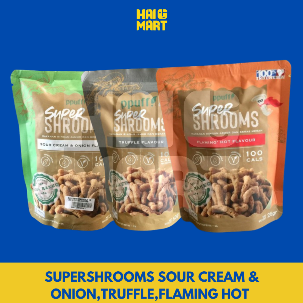 

Snack Sehat Jamur dan Beras Merah Super Shrooms 25gr