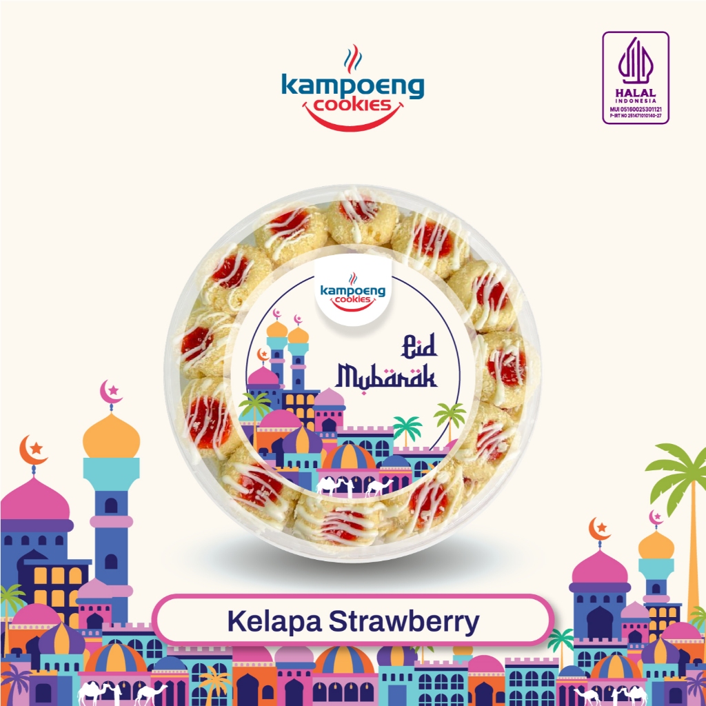 

Kue Kering Kelapa Strawberry Premium Kampoeng Cookies Lebaran 350-500 gr