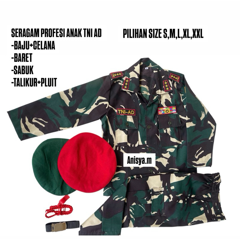 SERAGAM PROFESI ANAK TNI AD/BAJU ANAK TNI AD