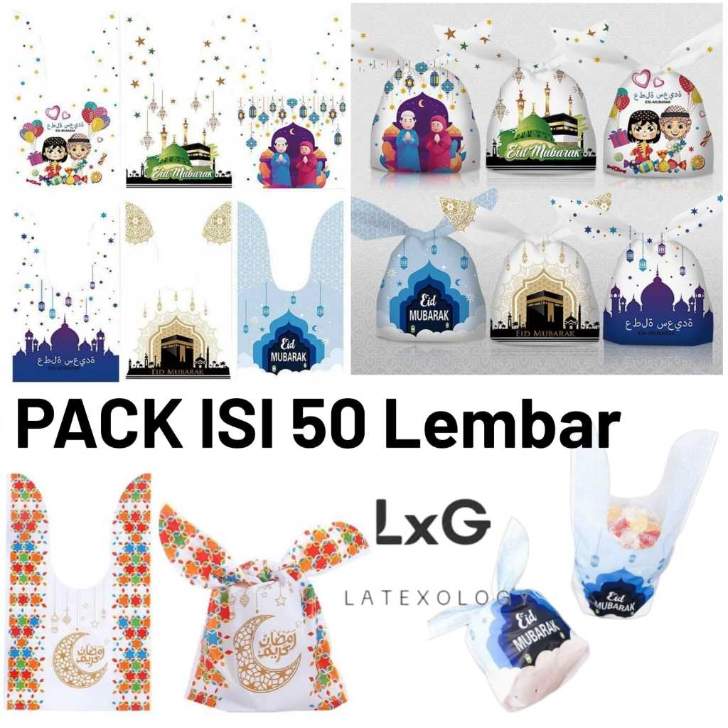 

Plastik Rabbit EID Uk 13,5x22cm PACK ISI 50 PCS - Parcel Ramadhan Lebaran Hampers Idul Fitri Kantong Kue Kering, Bingkisan Goodiebag Souvenir.
