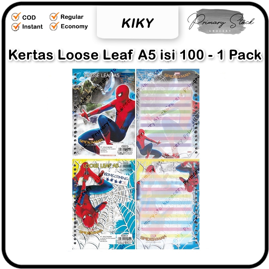

Kertas Binder A5 Aesthetic Motif Spiderman 100 Lembar Karakter Harga Promo Diskon
