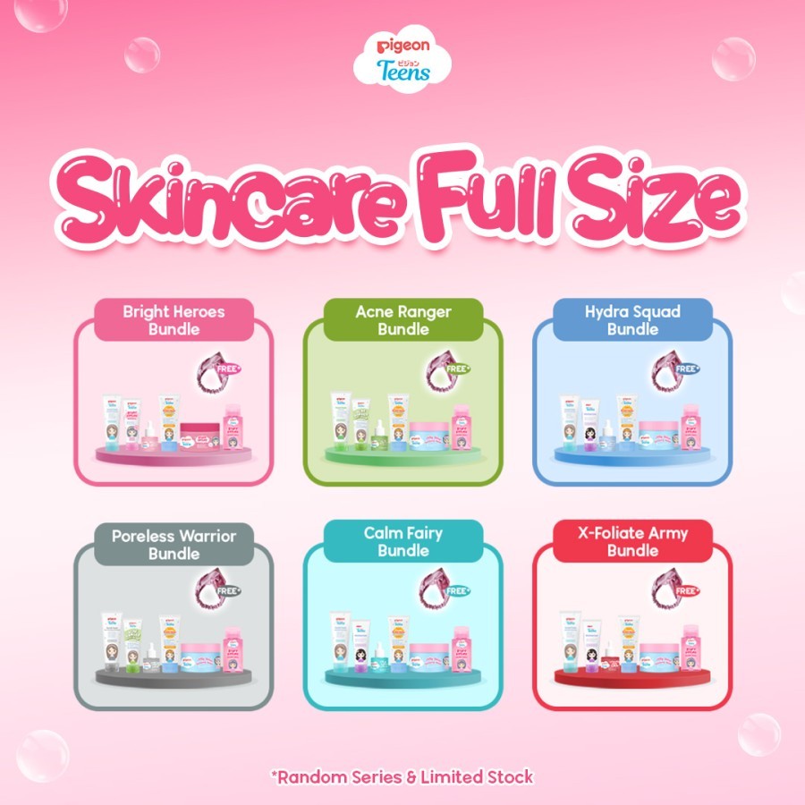 PIGEON TEENS SKINCARE FULL SIZE COMPLETE KIT | Skincare Kit Full Size Remaja| Paket Lengkap Skincare