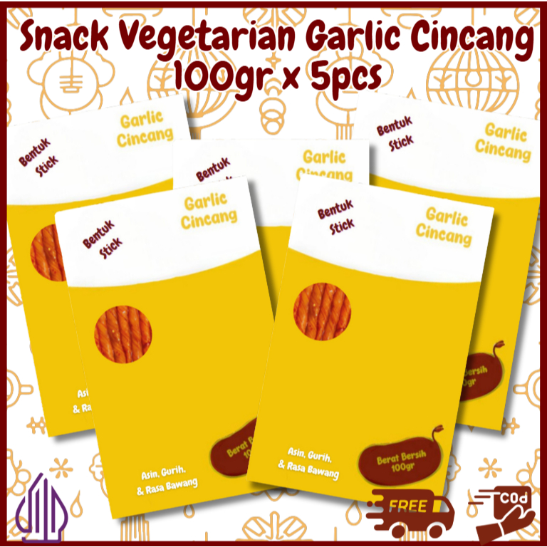 

[ HALAL ] SNACK VEGETARIAN CEMILAN | STICK ASIN GURIH 100g | GARLIC CINCANG