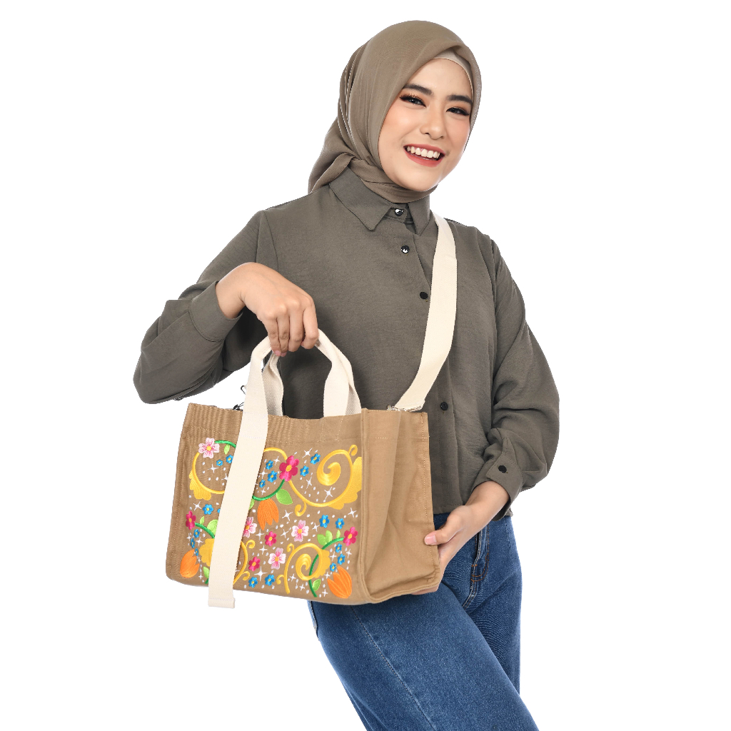Tote Book / Tas Tote / Totebag ala korea / Totebook Tas Bordir Malang