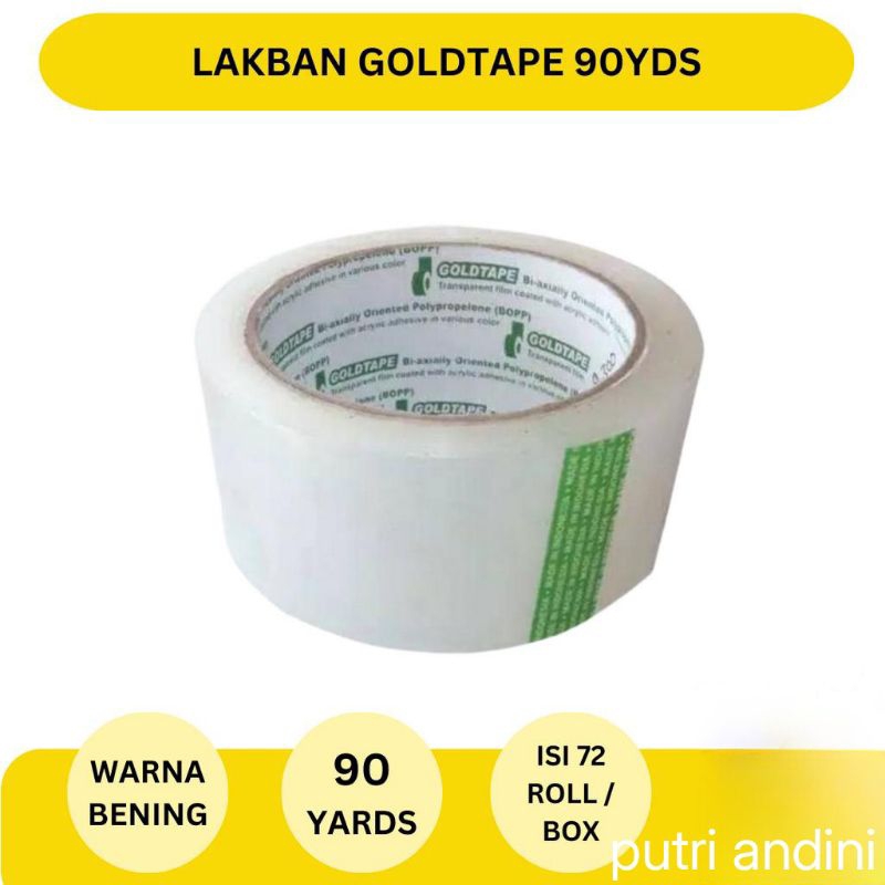 

OPP tape/isolasi plakban/lakban bening goldtape 48mm x 90 yard