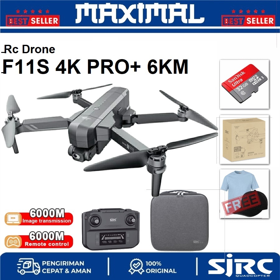Drone SJRC F11S 4K Pro GPS Drone Folding 5G Wifi PFV Camera 2 Axis Gimbal
