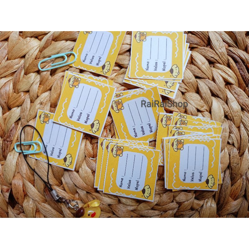 

RaiRaShop Stiker buku Pompompurin Sanrio 22 pcs